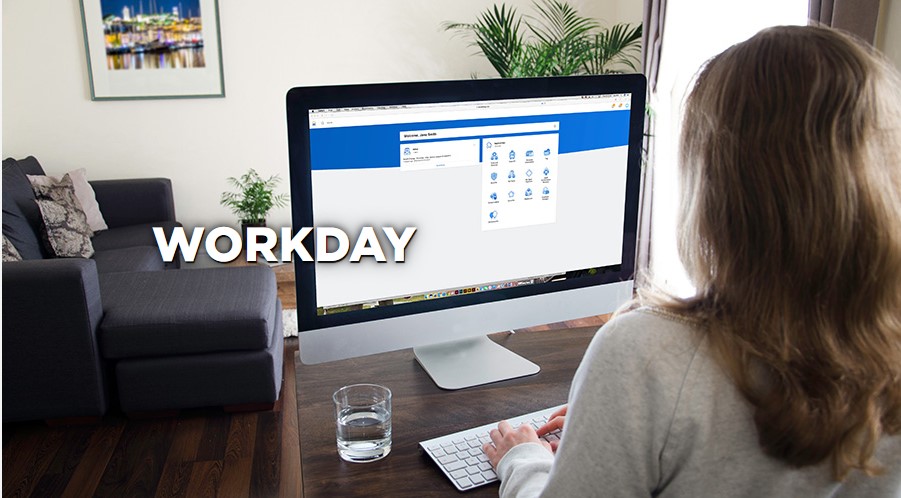 an individual logging onto Workday