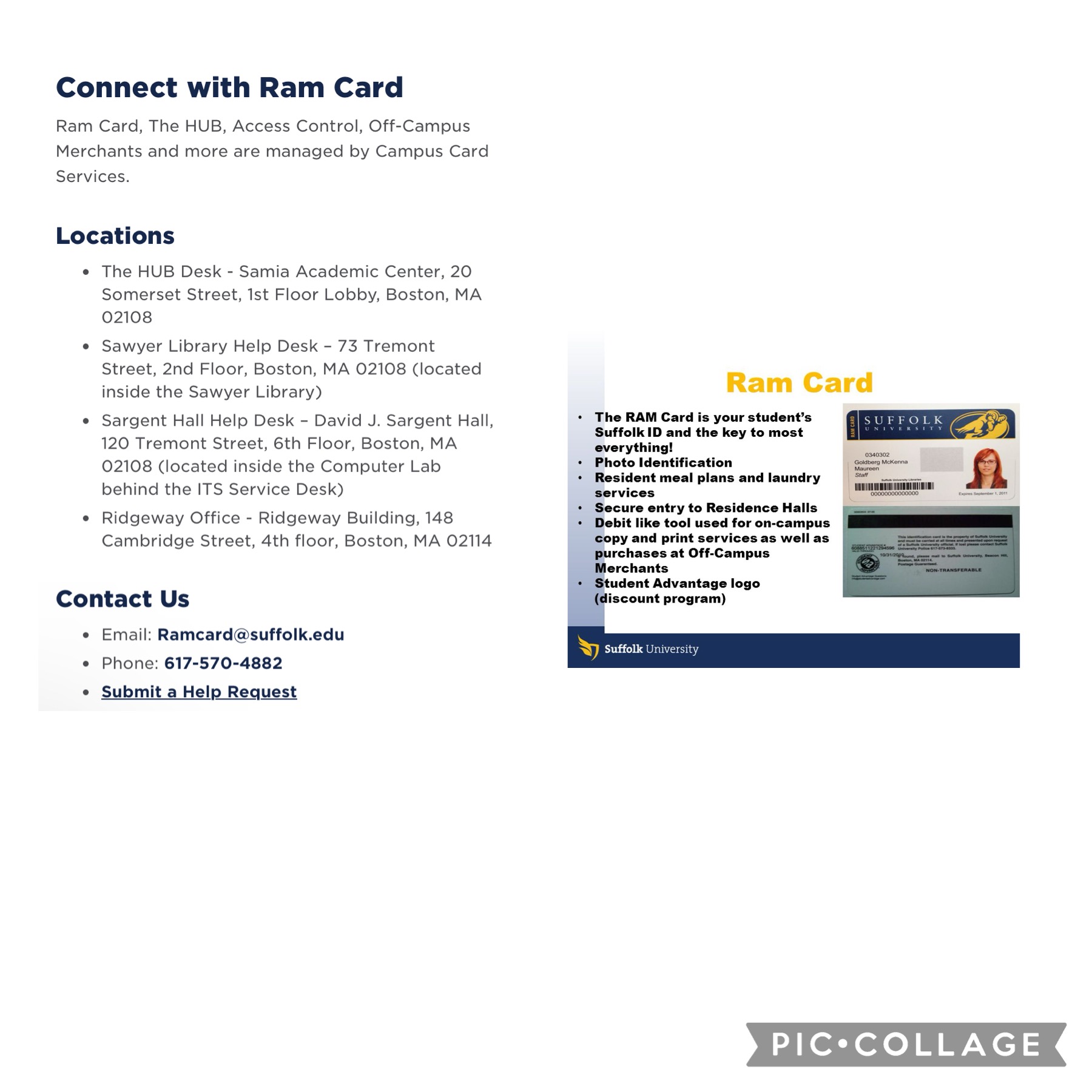 Instructions on what you can use the RAM card for, as well as locations to get help!!